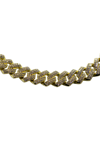 Collier Moula Cuban Link doré grosse maille (45 cm)