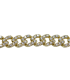 Bracelet gourmette  décorée de cristaux brillants plaqué or