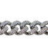 Bracelet chaîne à mailles gourmette  décorée de cristaux brillants argenté