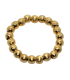 Bracelet à perles dorées élastiques