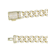 Bracelet gourmette  décorée de cristaux brillants plaqué or