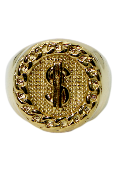 Bague Signe Dollar Couleur Or