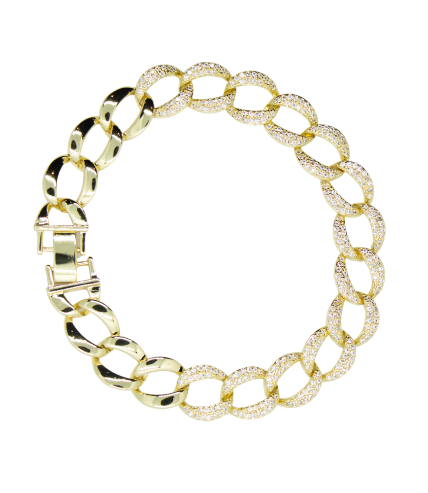 Bracelet Masculin avec Maille Gourmette Doré