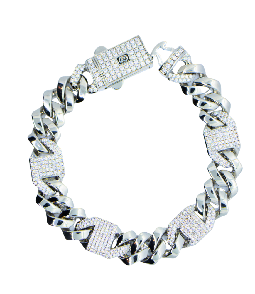 Bracelet à Maille Gourmette Éclat dAcier Argenté