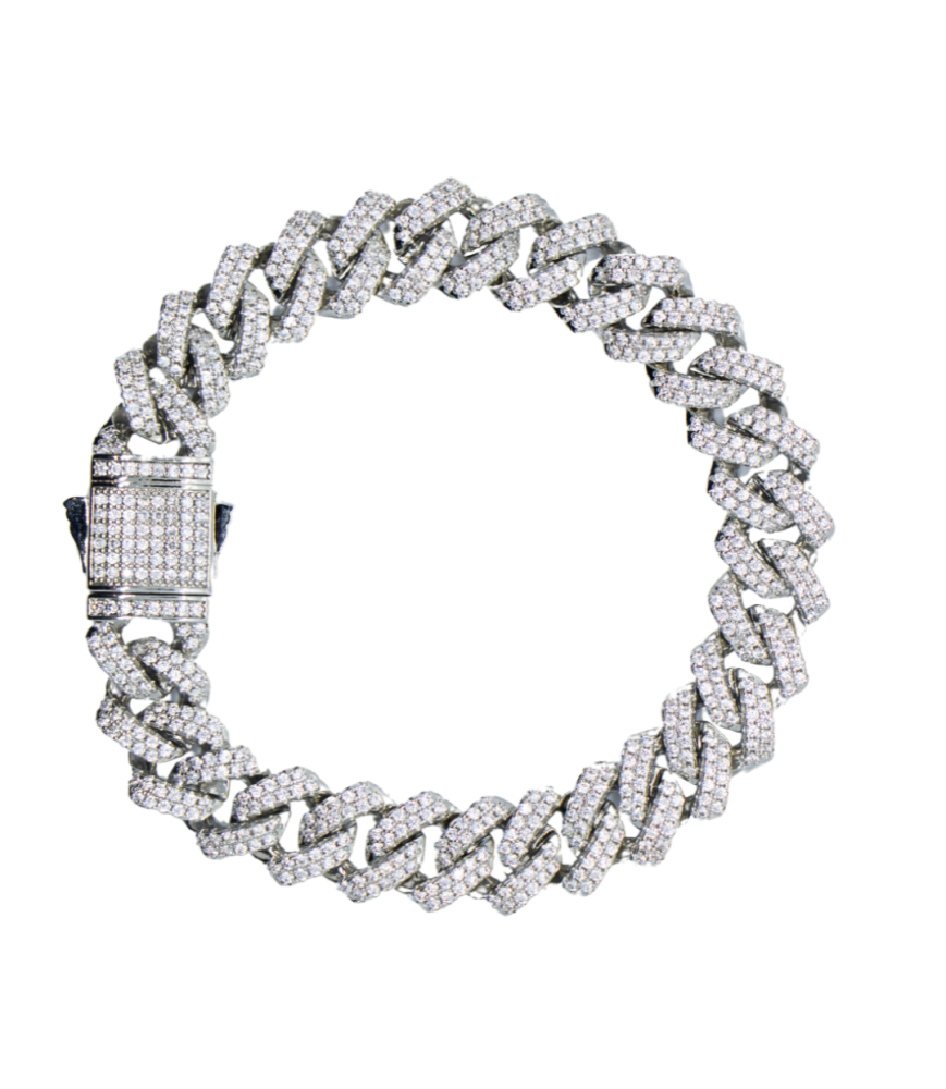 Bracelet Homme Cuban Link argenté